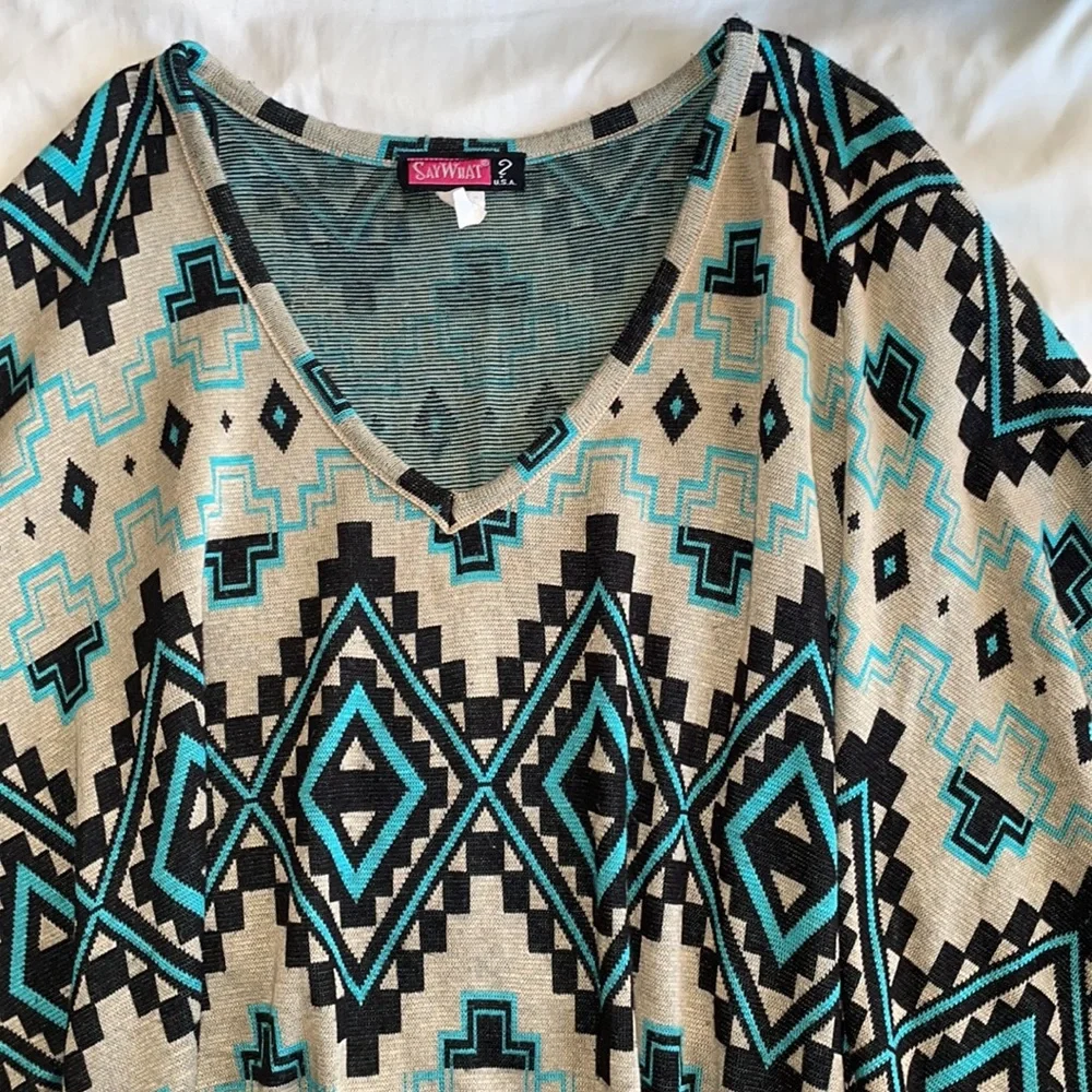 Large Overthrow Boho Shirt - Picture 4 of 7